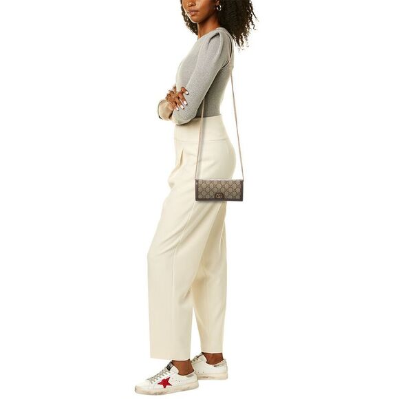 Gucci Ophidia GG Supreme Canvas & Leather Wallet On Chain - Picture 4 of 4